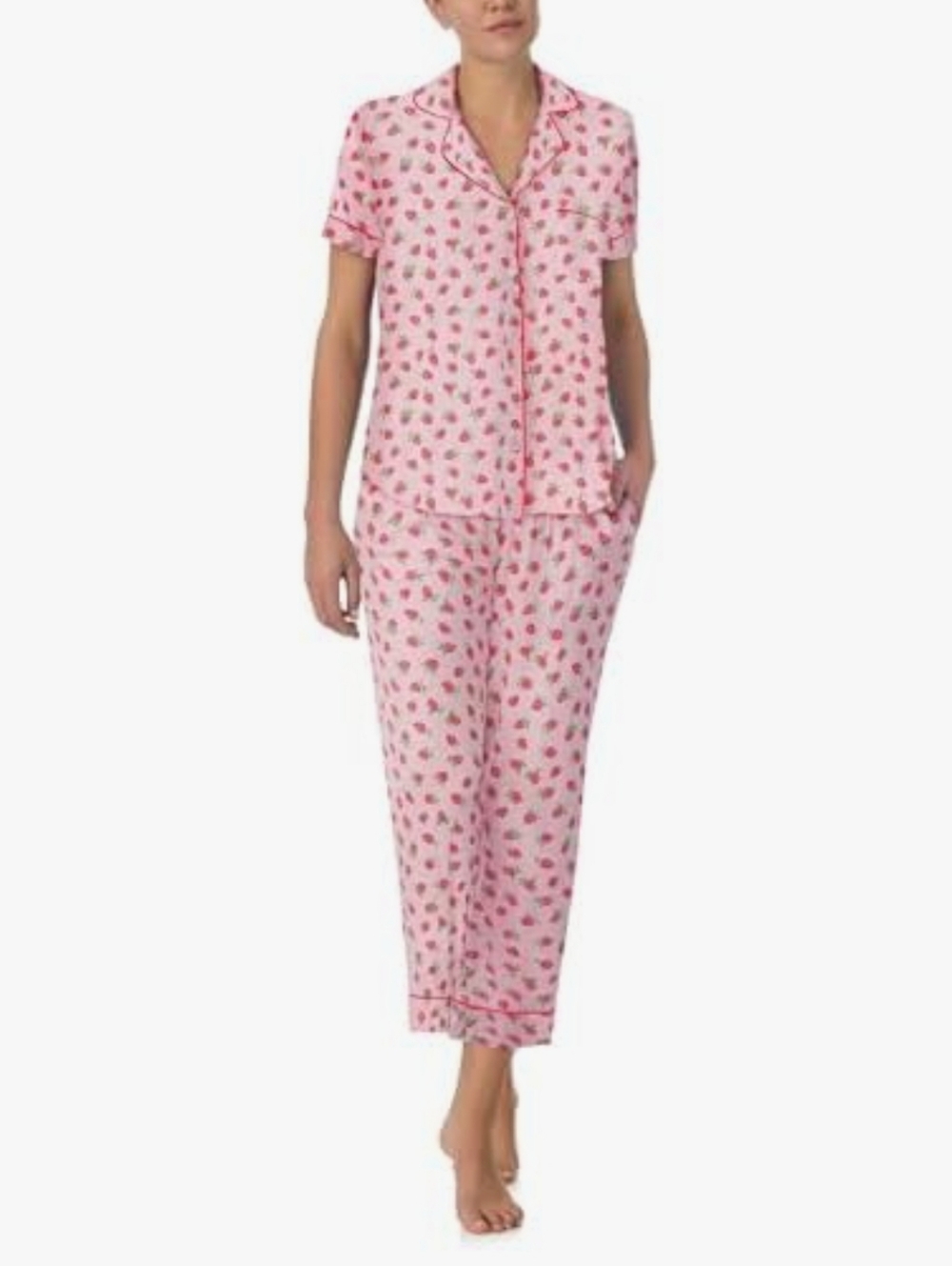 Kate Spade New York Raspberry Design Spring / Summer Pj Set ♠️ - Picture 7 of 9